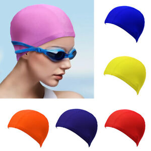 Summer Adult Swimming Hat Cap Swim Mens Womens Unisex Nylon Spandex Fabric