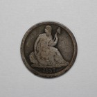 1837 Seated Liberty Silver Dime No Stars, Small Date