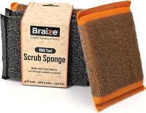 Sponges Kitchen – Dish Sponge Steel Wool Scrubber for Dishes, Pots & Pans – Heav - Picture 1 of 12