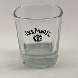 Jack Daniels Black Logo / Old No. 7 Brand Bottom Logo Square Lowball Rocks Glass - Picture 1 of 4