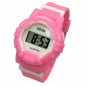 English Talking Wrist Watch Electronic Sports Watches with Alarm,Ruber Strap - Picture 1 of 20