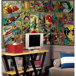 RoomMates JL1398M Marvel Comic Panel XL Water Activated Spray and Stick Rem - Picture 1 of 2