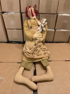 Primitive Dekor Vintage Honey & Me Stoff Raggedy Ann Er liebt mich nicht Puppe - Bild 1 von 1