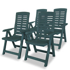 Nnevl Reclining Garden Chairs 4 Pcs Plastic Green