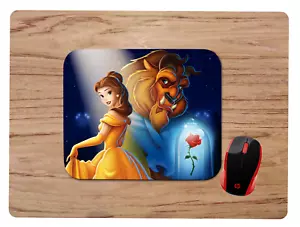 BEAUTY AND THE BEAST INSPIRED CUSTOM MOUSE PAD DESK MAT HOME SCHOOL OFFICE GIFT - Picture 1 of 1