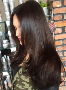 200GR 10 FASCE CUCITE DOPPIE EXTENSION CLIP CAPELLI VERI 50CM CASTANO SCURO #2 - Foto 1 di 2