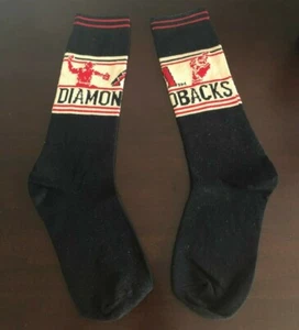 Arizona Diamondbacks Dbacks AZ High Socks Crazy Black New Wrapped Sealed SGA - Picture 1 of 2