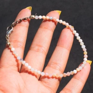 Pulsera más brillante de cuentas de ópalo australiano rosa corte increíble de 13 quilates AK 10 E476 - Imagen 1 de 3