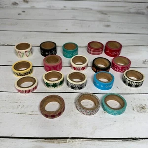 Lot of 18 Holiday Washi Tape Rolls Seasonal Scrapbook Crafts Christmas Easter - Picture 1 of 6