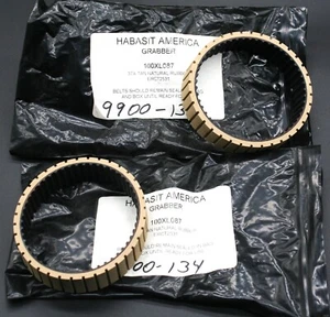 Two (2) Habasit 100XL087 37A Tan Natural Rubber ERCT2531 Grabber Belts NEW - Picture 1 of 6