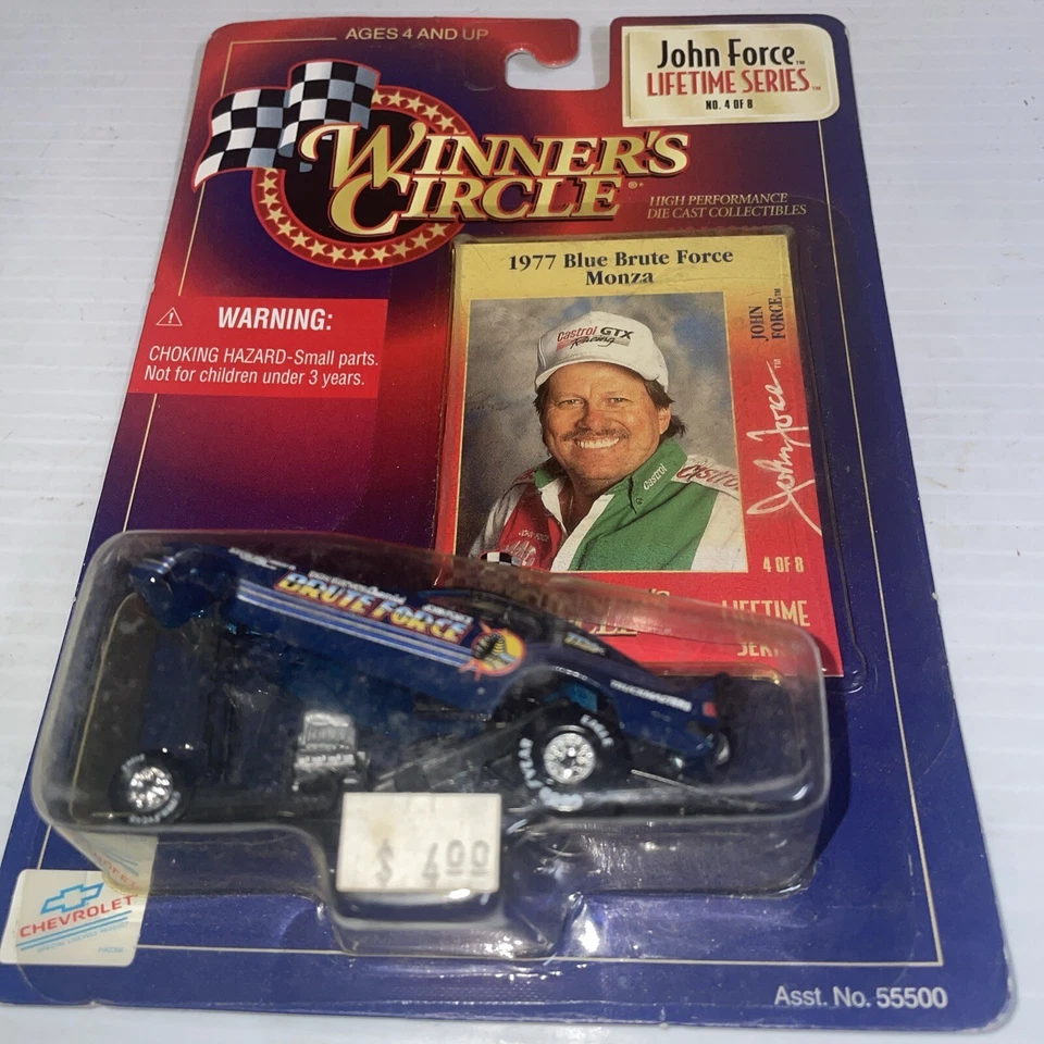 Winner's Circle John Force 1977 77 Chevy Azul Fuerza Bruta Monza Divertido Coche Arrastre Foto 1 de 3