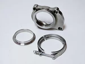 Stainless CT26 Downpipe Turbocharger Flange 3.0" Outlet V-band Toyota Kit 3.0L - Bild 1 von 3