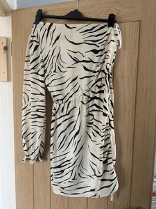 AX Paris Zebra Print Dress - Size 12 - Picture 1 of 5
