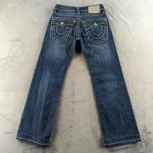 True Religion Jeans 30 (Fits 28) Blue Ricky Straight Contrast Stitch USA Y2K 90s - Bild 1 von 14