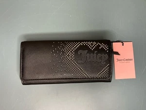 Juicy Couture Lovely Day Flap Clutch Geldbörse - Lakritz Schwarz Neu - Bild 1 von 7