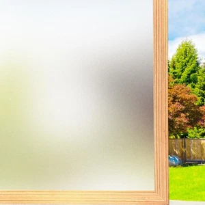 Frosted Window Privacy Film Non-Adhesive Static Cling Bathroom Decorative Sti... - Picture 1 of 9