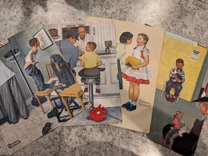 Vintage 1972 Norman Rockwell Prints 14" x 11" Lot of 4 - Picture 1 of 5