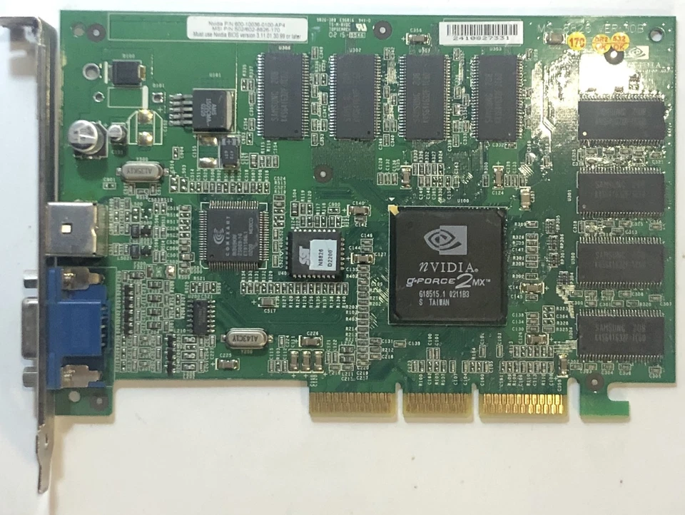 nVidia GeForce2 MX400 64MB Graphics Card- 600-10036-0100-AP4 - Image 1 of 1