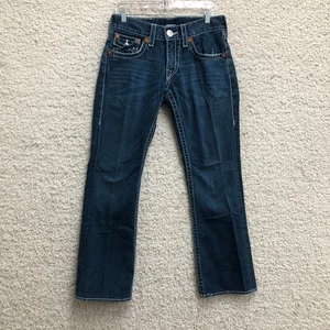Pantalones de mezclilla True Religion 29x32 (se adapta a 30x32) para hombre azules Billy bootcut solapa lavado oscuro - Imagen 1 de 13