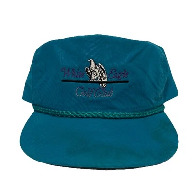 Sombrero de camionero vintage blanco águila club de golf verde Snapback Foto 1 de 4