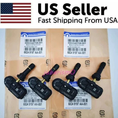 4 peças sensores de pressão de pneus TPMS ajuste Dodge Ram 1500 2500 3500 fabricante de equipamento original 68249197AA - Imagem 1 de 4