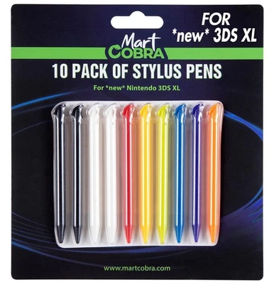 Mart Cobra - Nintendo 3DS XL Stylus 10 Pack - Replacement Pen - New 3DS XL [New]