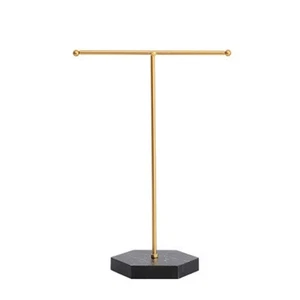 Schmuckständer Display Halskette Halter T-Bar versilbert Metall Tischplatte Schmuck Org... - Bild 1 von 6