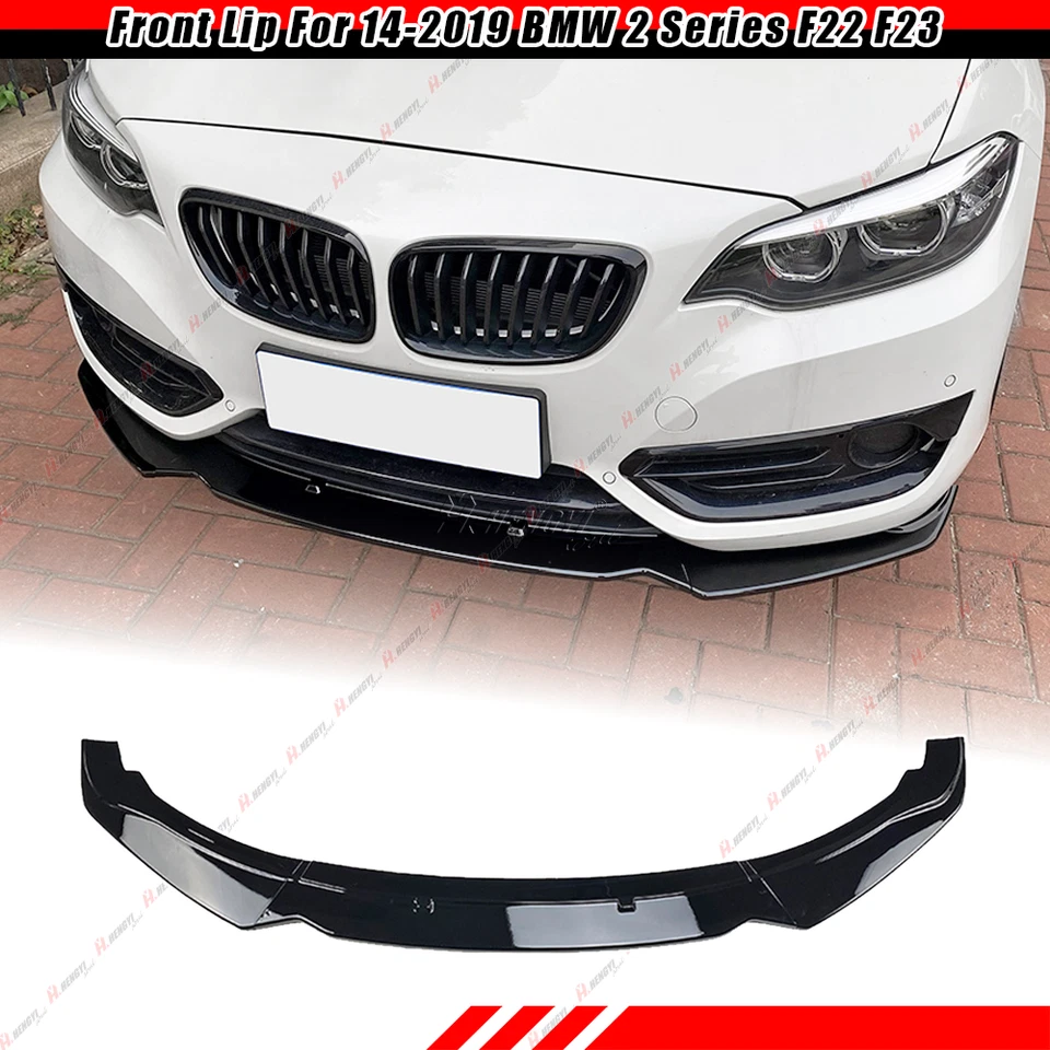 Alerón difusor labial divisor delantero negro brillante para BMW Serie 2 F22 F23 14-2019 Foto 1 de 4