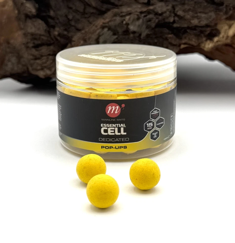 Mainline Essential Cell Dedicated Pop-Ups 15mm Hakenköder Köder Hookbaits DA - Bild 1 von 1