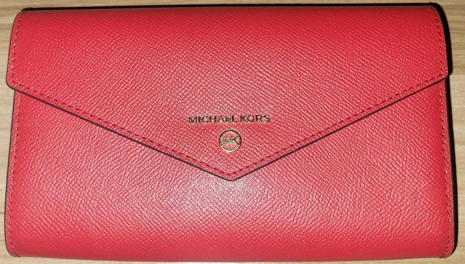"Brand New" MICHAEL KORS “Jet Set Charm” Leather Large Envelope  (Wallet Only) - Image 1 of 2