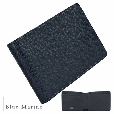 Louis Vuitton Portefeuille Multiple Taiga M30530 blue marine navy bifold wallet - Image 1 of 4