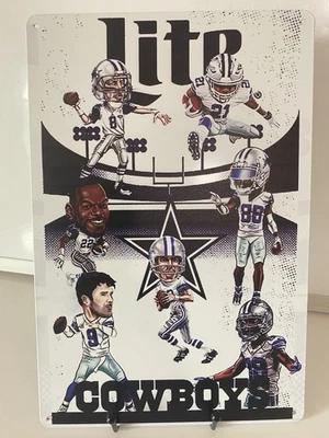 达拉斯牛仔 Miller Lite 啤酒 - 金属标志 - NFL - 国家橄榄球联盟 — 第 1/4 张图片