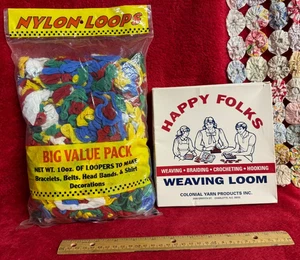 NIP Potholder Weaving Loom & Nylon Loopers Craft Set by Happy Folks - Picture 1 of 7
