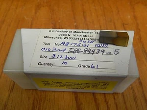 6 insertos de ranura de separación de 0,312" de ancho para herramientas Manchester/Allied - Imagen 1 de 4