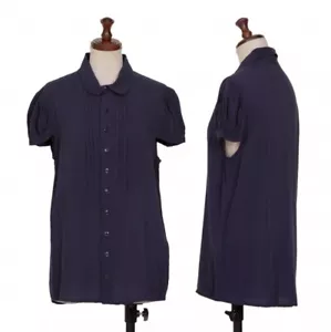 LIMI feu Pleated Rayon Short Sleeve Blouse Size S(K-130841) - Picture 1 of 12