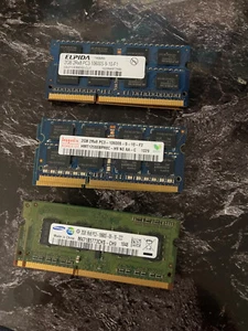 Samsung-HYNIX-ELPIDA PC3-10600 6x2 GB 12GBSO-DIMM 1333 MHz DDR3 SDRAM Memory LOT - Picture 1 of 1