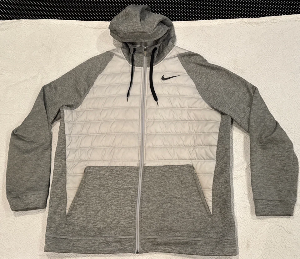 Chaqueta de Entrenamiento Para Hombre Nike Therma Gris Oscuro Brezo Gris Claro Humo XL Foto 1 de 4