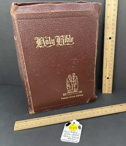 (CB-693) VINTAGE 1949 FAMILY CIRCLE HOLY BIBLE KJV RED LETTER EDITION LEATHER - Bild 1 von 24