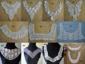 11 Victorain Venice Lace Neckline Collar Applique Sewing Motif Patch zhc11 - Picture 1 of 8