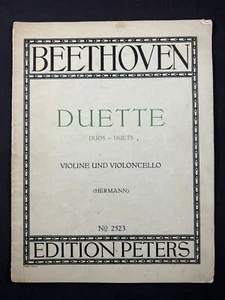 Edition Peters No. 2523 Beethoven Duette Duos Duets Violine und Violoncello - Picture 1 of 4