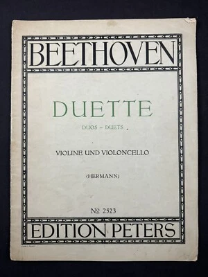 Edition Peters No. 2523 Beethoven Duette Duos Duets Violine und Violoncello - Image 1 of 4