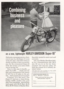 1960 Harley Davidson: Combining Business and Pleasure Vintage Print Ad - Picture 1 of 1