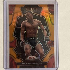 MICHAEL MORALES 2023 SELECT UFC ORANGE PRIZM ROOKIE RC SP #18/49 Card #157