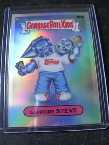 GARBAGE PAIL KIDS 2021 Chrome Series 4 Refractors #AN4a SAPPHIRE STEVE - Picture 1 of 2