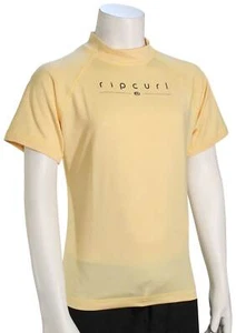 Rip Curl Girl's Golden Rays SS Rash Guard - Light Yellow - New - Picture 1 of 1
