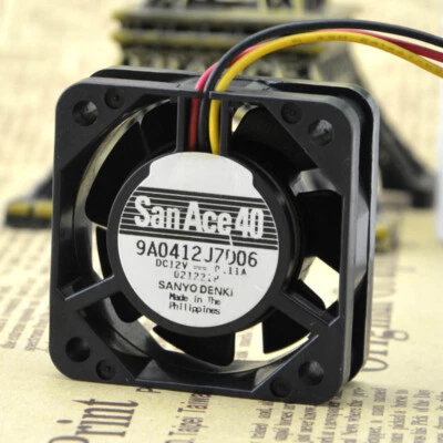 SANYO San Ace 4cm 4015 12V 0.11A 9A0412J7D06 Chassis Cooling Industrial Fan - Image 1 of 4
