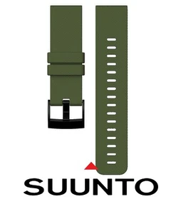 New 24mm SUUNTO Traverse Core Rubber Strap Dark Green AW16 Diver Watch Band  - Picture 1 of 2