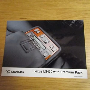 LEXUS LS 430 LS430 Premium Pack 7" x 5" UK Press Photo Photograph March 2001 - Picture 1 of 1