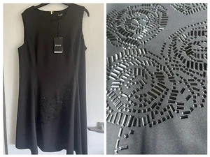 DKNY Black Cocktail Party Midi Dress , fully lined,zipped, UK size 14 - RRP 129$ - Picture 1 of 8