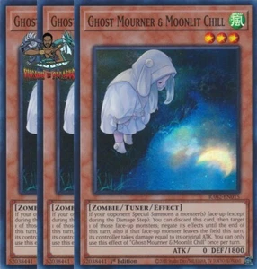Yugioh! 3x Ghost Mourner & Moonlit Chill Alt Art RA02-EN015 Ultra Rare 1st Ed NM - Picture 1 of 1